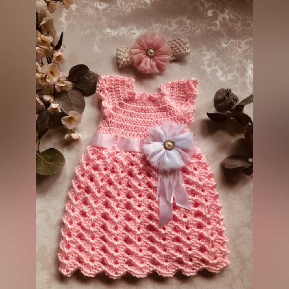 Crocheted Easter Baby Dress